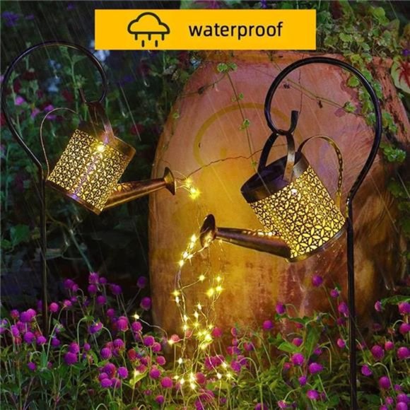 B-Best Solar Lights Outdoor Garden Decorations,Watering Can Landscape Light - Picture 4 of 6